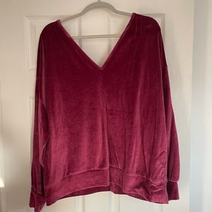Express OneEleven Velvet Off The Shoulder Sweater